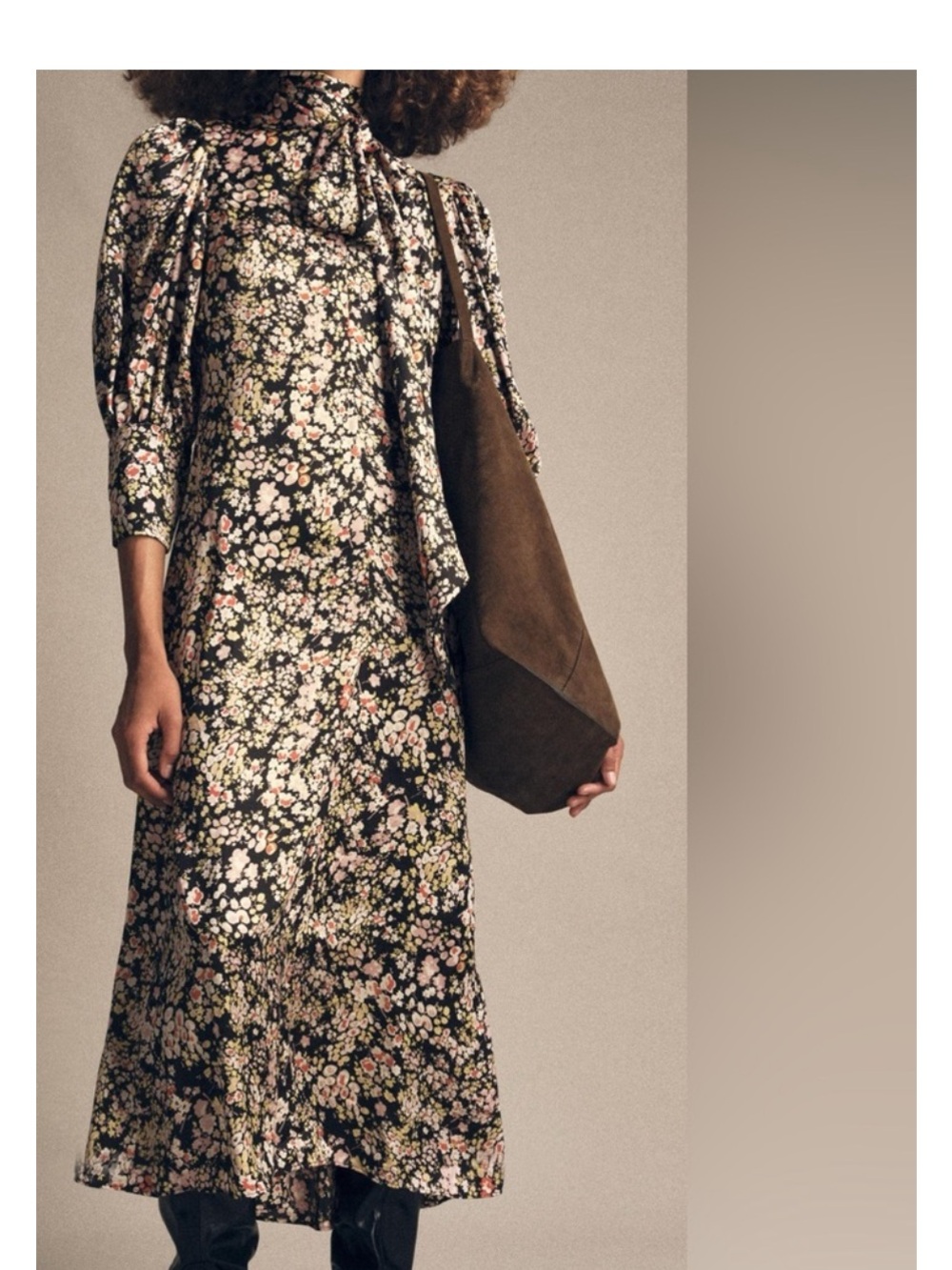 Zara floral silky dress